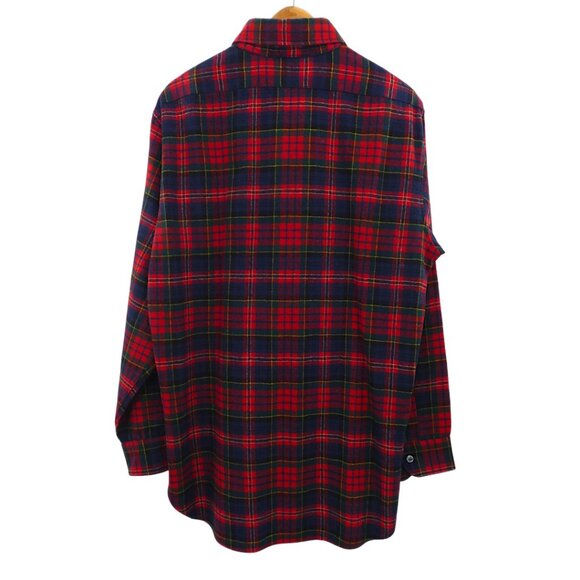 VTG Pendleton Woolen Mills Red Tartan Board Shirt Men’s L Virgin Wool USA Made - Picture 2 of 6